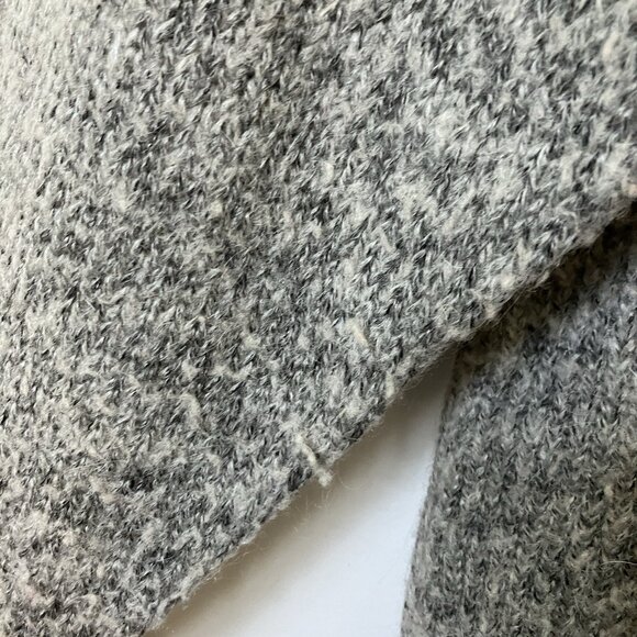 Vintage Vicsin Sweater Womens M Gray Floral Mohair Blend Boho Oversized Granny - Picture 6 of 9